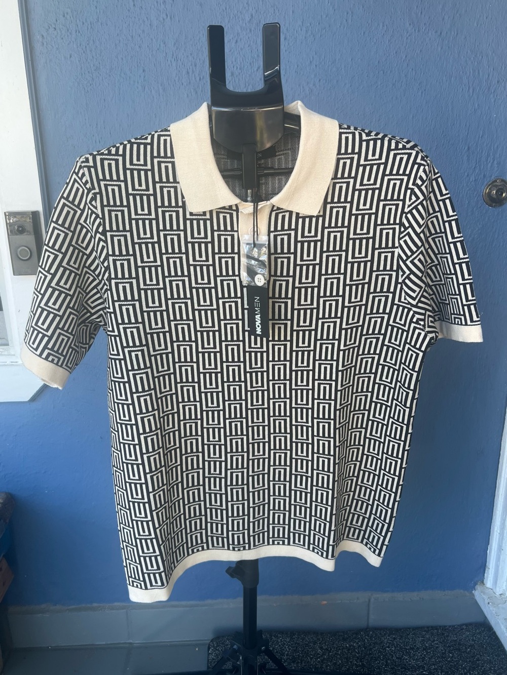 NOVAMEN Cunard Jacquard Polo Shirt